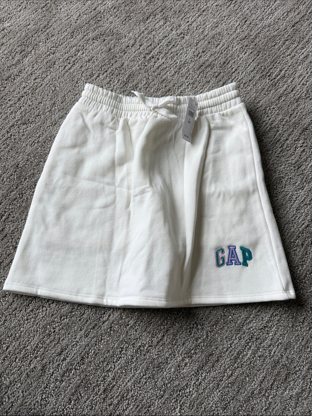 GAP White Skort with Multicolor Logo